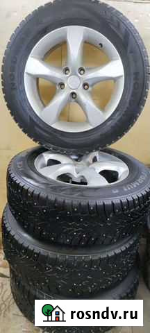 Продам шипованные колеса на оригинальных литых дис Набережные Челны - изображение 1