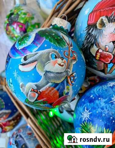 Ёлочные игрушки шары ручная роспись с рисунками со Москва - изображение 1