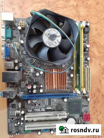Мат. плата asus P5KPL + процессор+озу 1Гб Комсомольск-на-Амуре - изображение 1