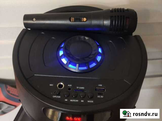 Блютуз колонка 55см + подсветка+ микрофон. Караоке Череповец - изображение 1