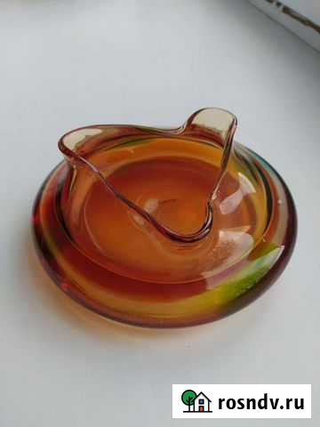 Пепельница СССР цветное стекло, не использовалась Казань - изображение 1