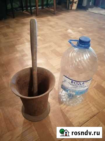 Ступка большая с пестиком чугунная СССР Бийск - изображение 1