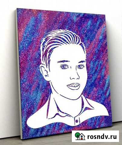 Портрет в стиле блеск арт портрет блестками Кемерово - изображение 1