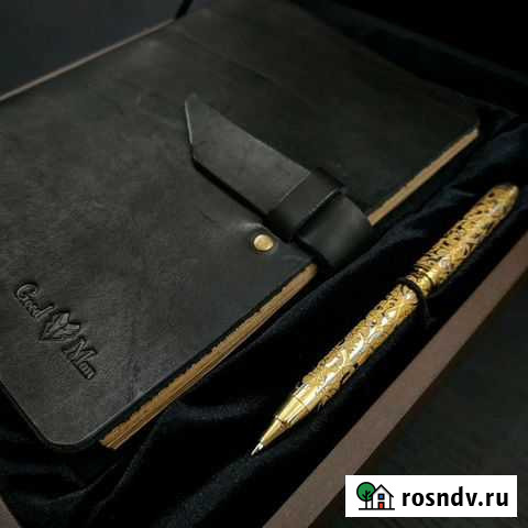 Подарочный набор. Золотая ручка + ежедневник Челябинск - изображение 1