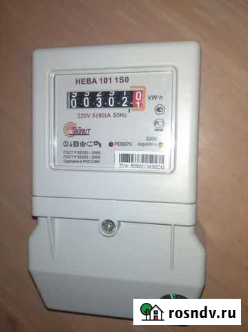 Счетчик электрический нева 101 однофазный бу Балаково - изображение 1