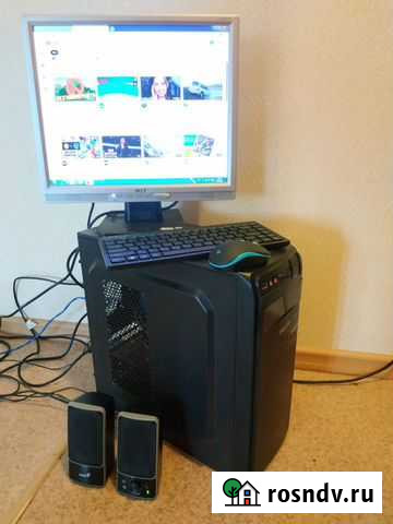 Компьютер в сборе 4ядра, 500 гб, монитор acer Биробиджан - изображение 1