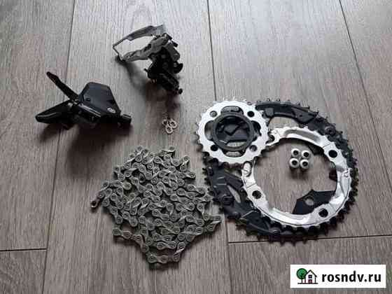 Звёзды Shimano, цепь KMC X9, манетка и переключате Белоозёрский