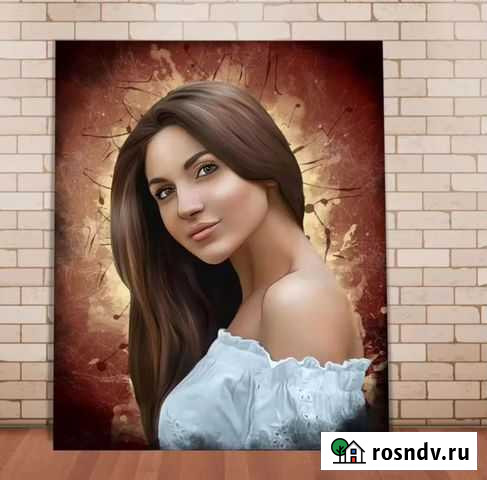 Портрет по фото на холсте Благовещенск - изображение 1