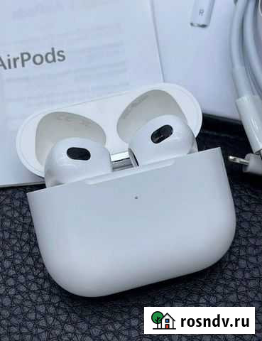 AirPods 3 с гарантией Беспроводные наушники Липецк - изображение 1