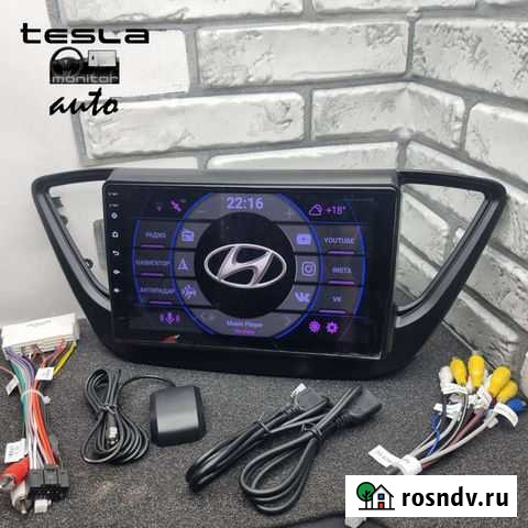 Андроид Магнитола на Хендай Солярис 9дюймов Black Махачкала - изображение 1