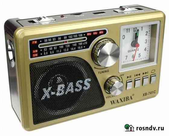 Радио XB-741С waxiba USB/SD/microSD фонарик часы Оренбург