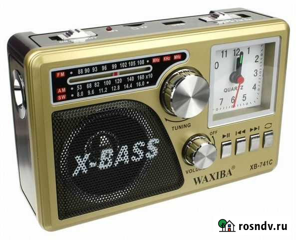 Радио XB-741С waxiba USB/SD/microSD фонарик часы Оренбург - изображение 1