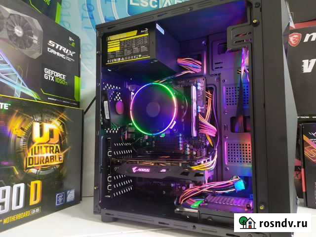 Игровая машина 8x4ghz,RX580 aorus,зак. стекло Братск - изображение 1
