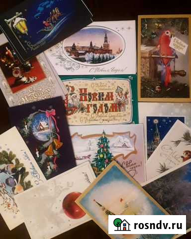 Новогодние открытки винтаж Иркутск - изображение 1