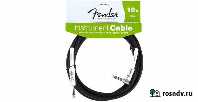 Fender angle instrument cable black 3м Воронеж - изображение 1