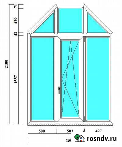 Пластиковые окна 2100х1500 Санкт-Петербург - изображение 1