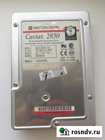 WD Caviar 2850 IDE wdac2850-23f 853,6mb Тольятти - изображение 1