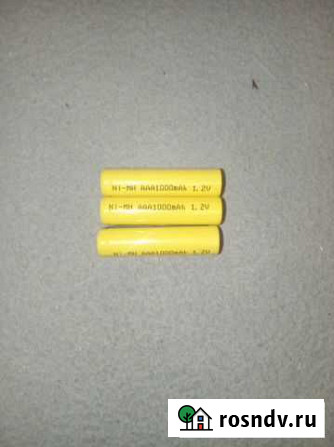 Аккумуляторы NI-MH AAA 1.2V 1000mAh Анжеро-Судженск - изображение 1