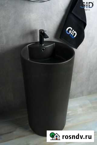 Раковина напольная черная Gid(italy) nb135bg Воронеж - изображение 1