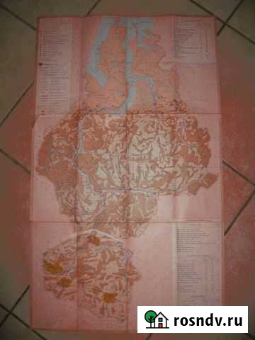 Карта - туристкая схема Тюменская область. 1981 г Ханты-Мансийск - изображение 1