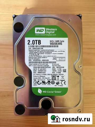 Жесткий диск WD Caviar Green 2TB Кострома - изображение 1