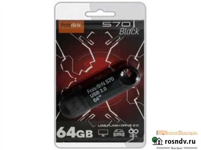 Флеш-накопитель 64Gb FaisOn 570 USB 2.0 черный Красноярск - изображение 1