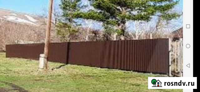 Забор из металлопрофиля +ворота с калиткой(90метро Бийск - изображение 1