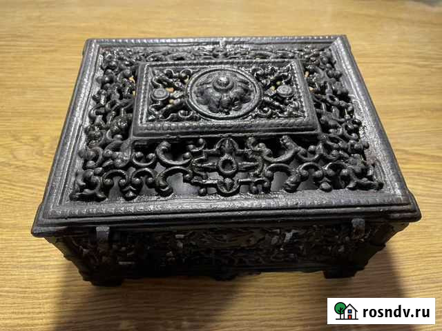 Антикварная чугунная шкатулка Ялта - изображение 1