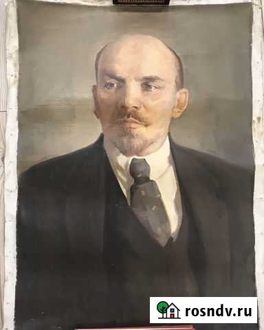 Портрет Ленина на холсте масло. Размер 70*55 Чебоксары - изображение 1