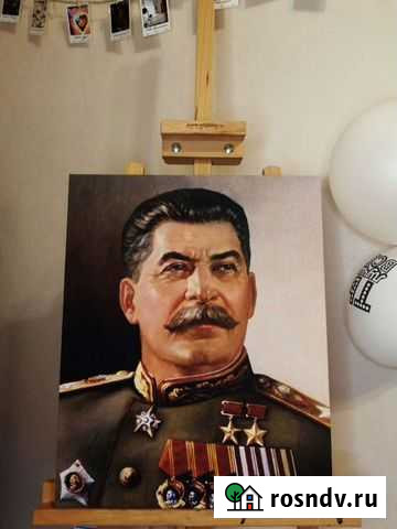 Сталин портрет на холсте 40х50см Уфа - изображение 1