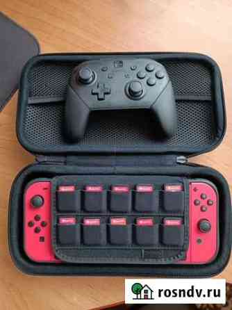 Nintendo switch+Procontroller+картриджи+чехол Рубцовск