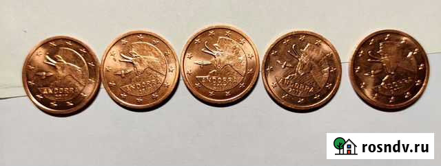 2 евро цента Андорра 2017 Штемпельный блеск Брянск - изображение 1