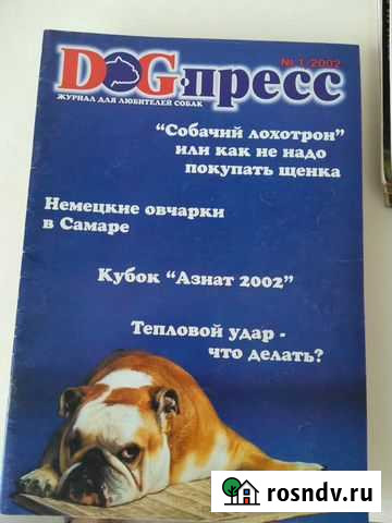 Журнал Дог экспресс, для любителей собак 2002 г Самара - изображение 1