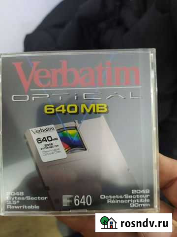 MO Disk 230mb Verbatim 512 Bytes Rewritable Сургут - изображение 1