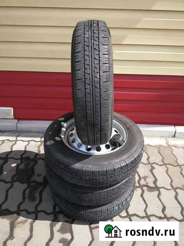 Комплект Б/П. Летние шины Dunlop 155/80/14 (LT) Белогорск - изображение 1