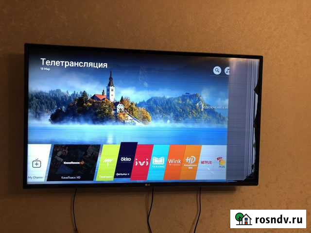 Телевизор lg 4k 43 дюйма разбитый Мурино - изображение 1