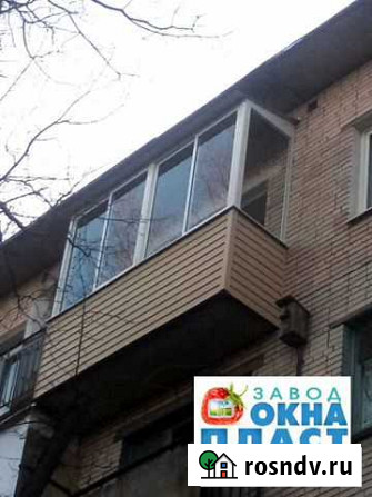 Балкон под ключ 3550*2400*250 Омск - изображение 1