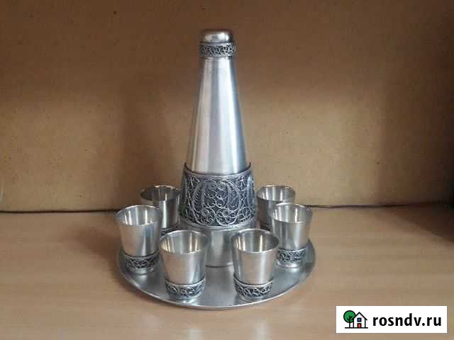 Коньячный набор СССР. Мельхиор Рубцовск - изображение 1