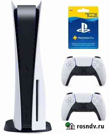 Ps5 + 2 геймпада, наушники 3d, камера, 60 игр Казань