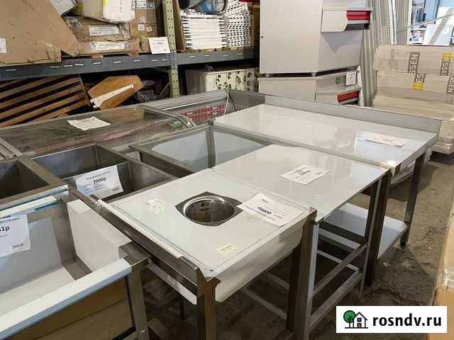 Ванны моечные, столы разделочные бу Омск - изображение 1