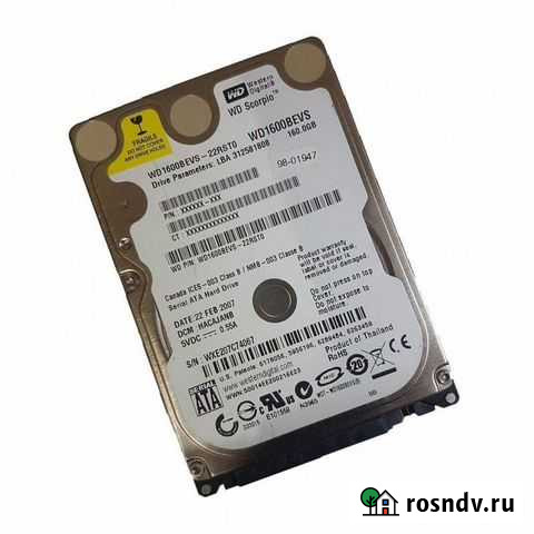Жесткий диск для ноутбука 160 гб WD Ярославль - изображение 1