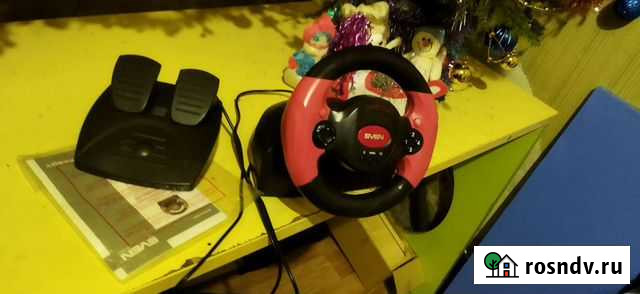 Игровой руль с педалями для пк Курган - изображение 1