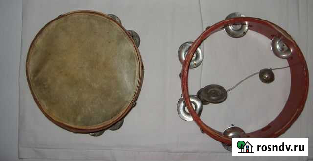 2 шт. Музыкальный инструмент СССР Бубен Санкт-Петербург - изображение 1