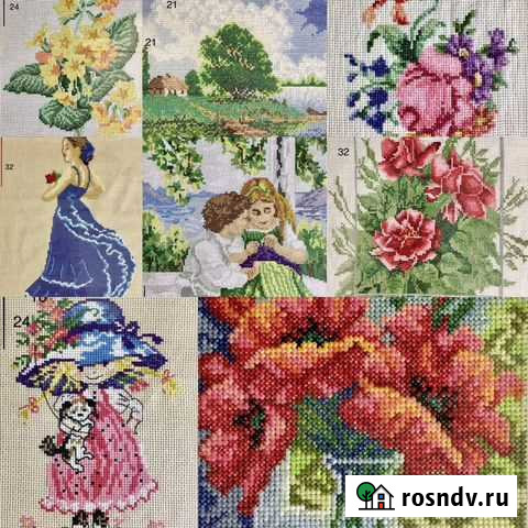 Картины вышитые крестиком ручная работа Киров - изображение 1