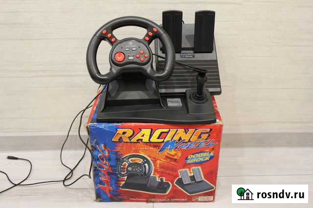 Руль с педалями для Playstation 1, 2 Пермь - изображение 1