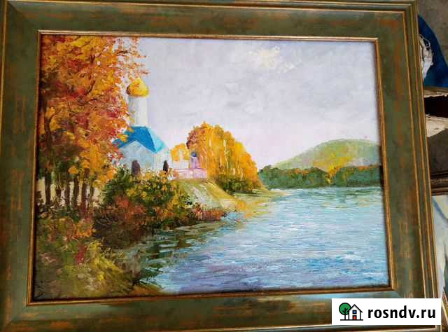 Картина маслом на холсте пейзаж Самара - изображение 1