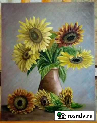 Подсолнухи картина маслом Астрахань - изображение 1