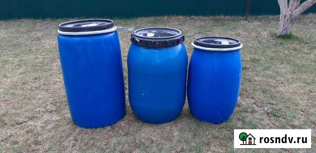 Бочки пластиковые б/у 160л, 200л, 220л, 227л Тольятти - изображение 1