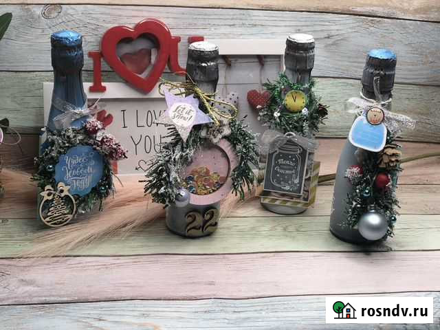 Новогоднее оформление бутылок Северск - изображение 1