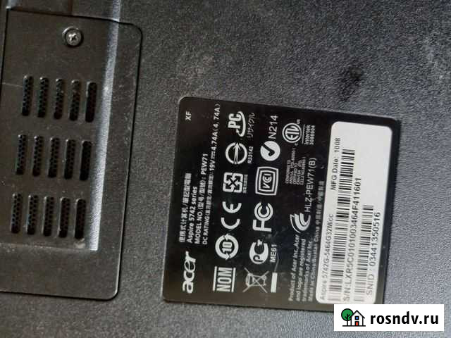 Ноутбук acer 5742g Киров - изображение 1